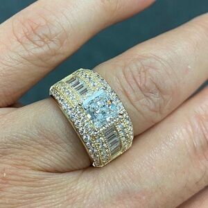 New Solid 14k white or Yellow gold Engagement Ring
